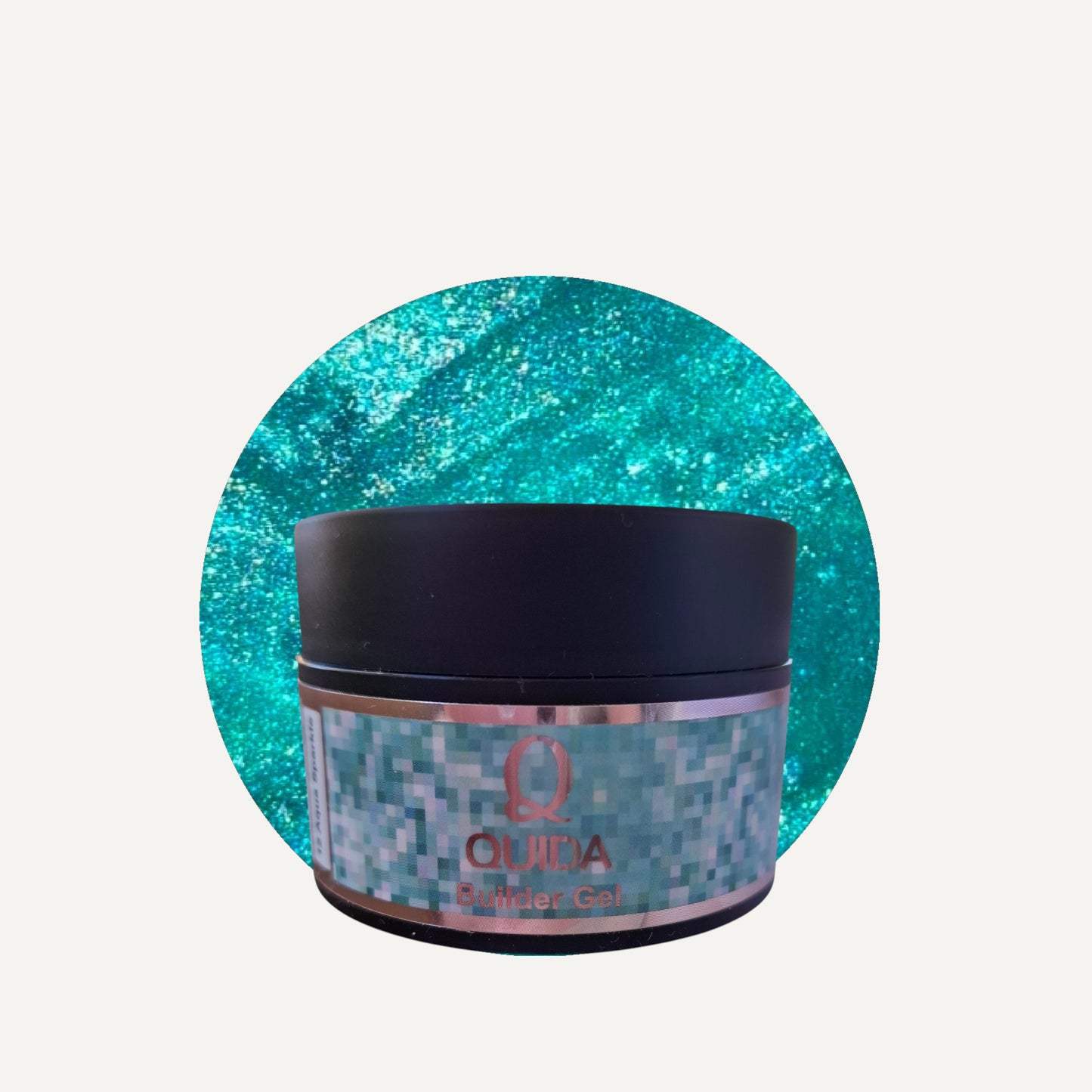 Quida Builder Gel 012 - Aqua Sparkle Turquoise - 30 gr