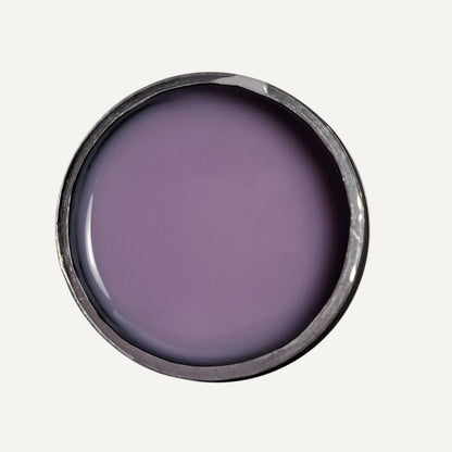 Quida Brush on Builder 7 Pink Shell 15gr - pot open bovenaanzicht met diep gedempte lila-paarse brush on builder gel textuur