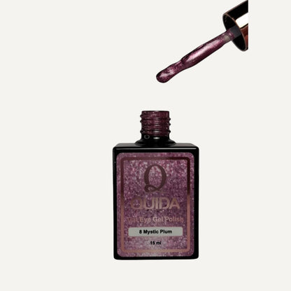 Quida Cat Eye Gel Polish 8 - Mystic Plum Paars - 15 ml