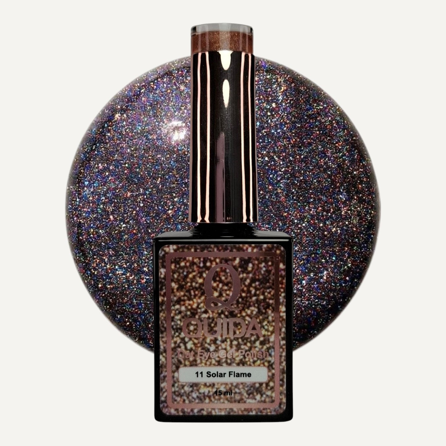 Quida Cat Eye Gel Polish 11 - Solar Flame Brons Blauw - 15 ml
