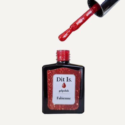 Dit Is. Glitter Gelpolish Fabienne Vlamrood 15 ml