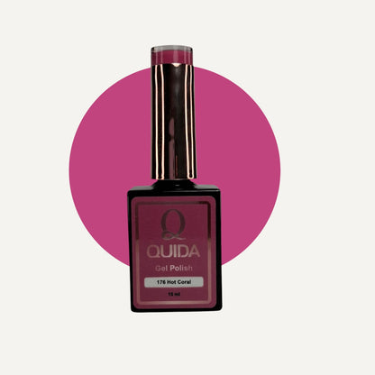 Quida Gel Polish 176 - Hot Coral Paars - 15 ml
