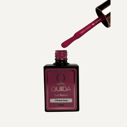 Quida Gel Polish 176 - Hot Coral Paars - 15 ml