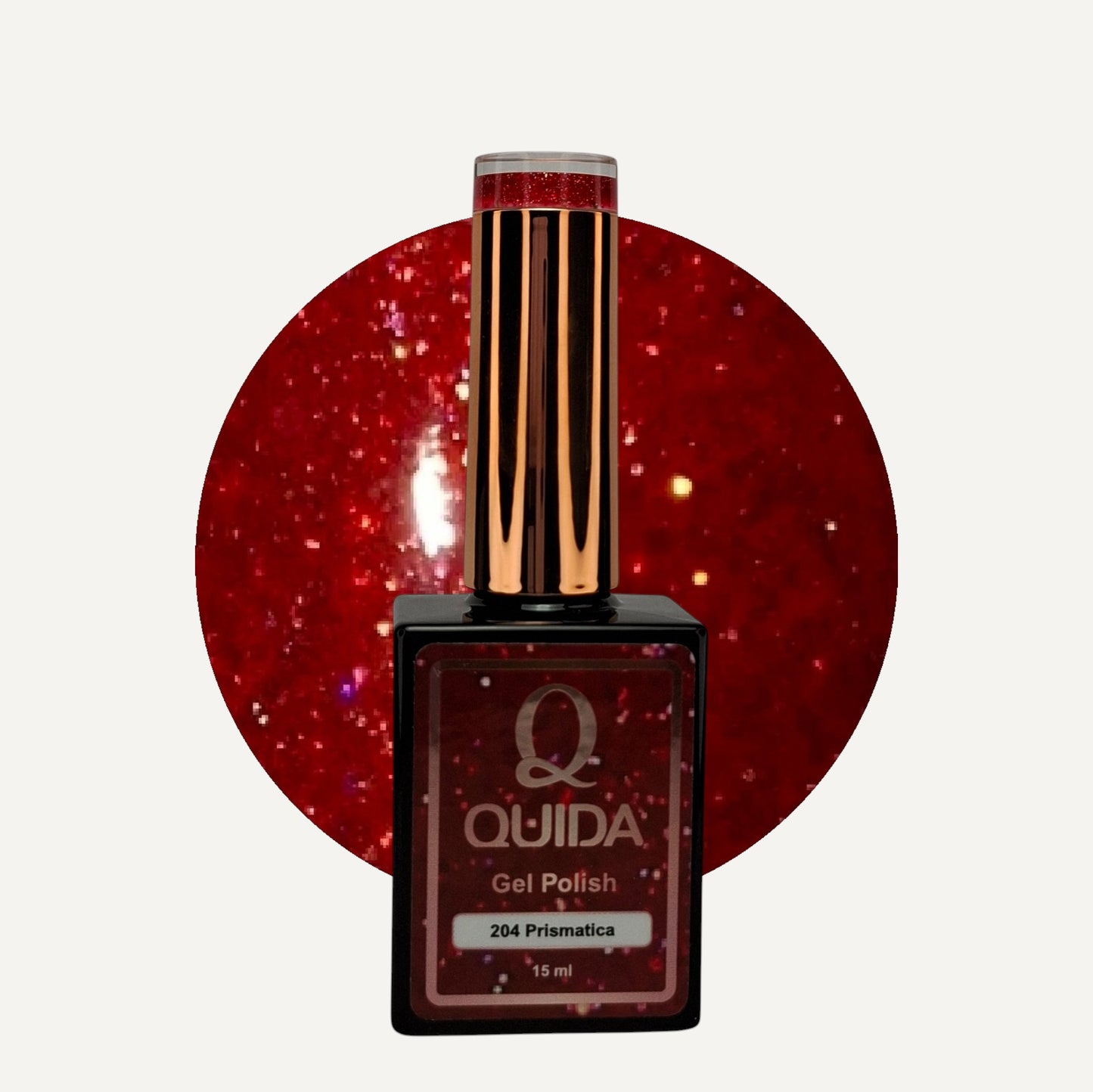 Quida Gel Polish 204 - Prismatica Rood - 15 ml