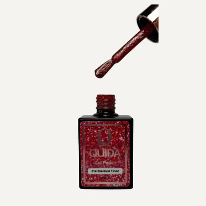 Quida Gel Polish 214 - Stardust Fever Rood - 15 ml