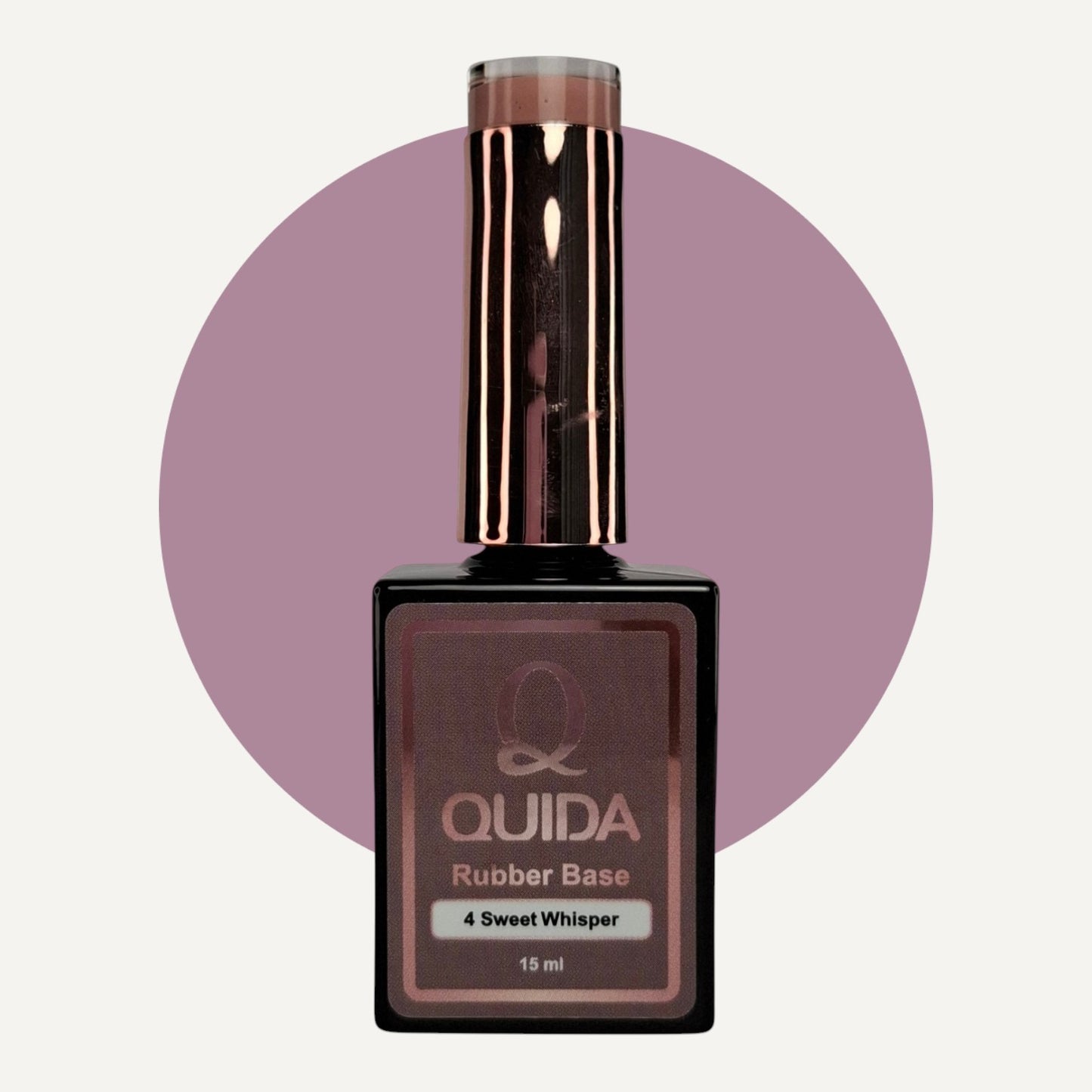 Quida Rubber Base 004 - Sweet Whisper Roze Bruin - 15 ml