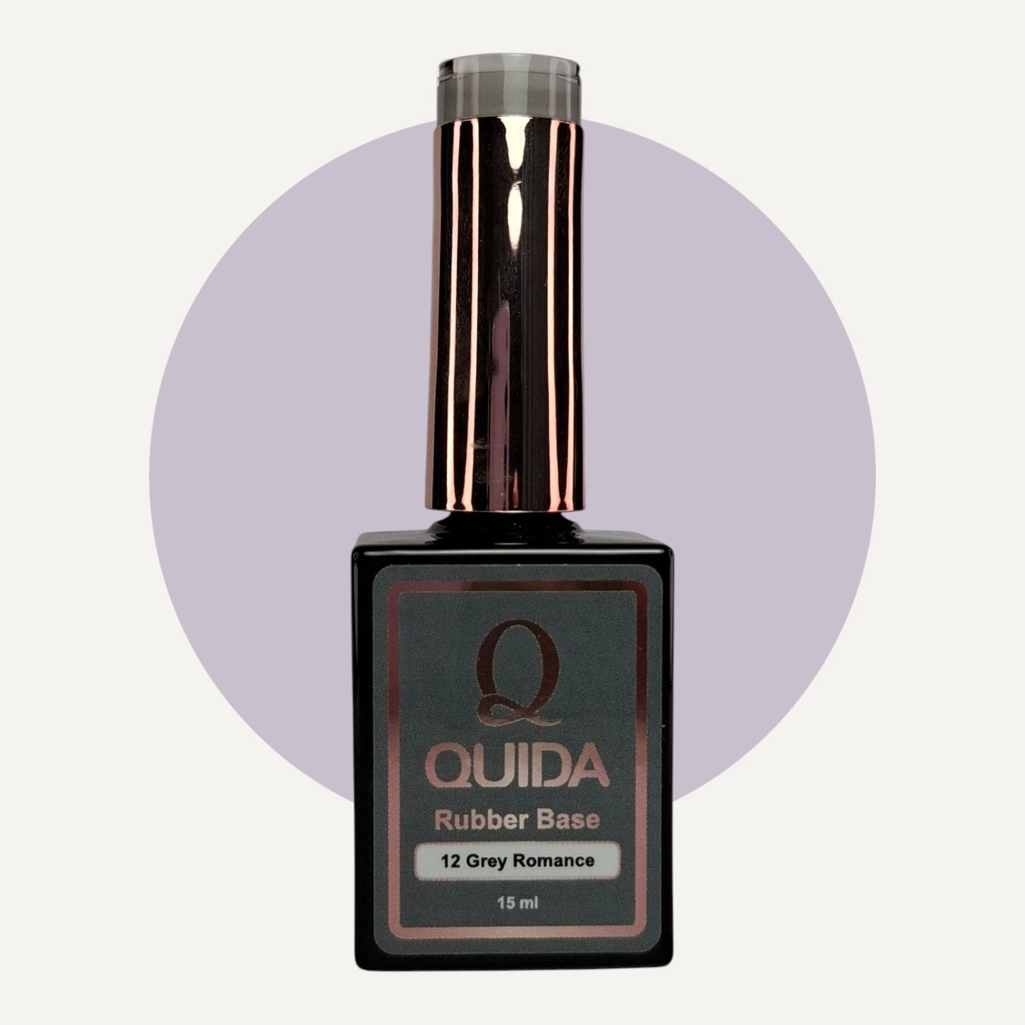 Quida Rubber Base 012 - Grey Romance Grijs - 15 ml