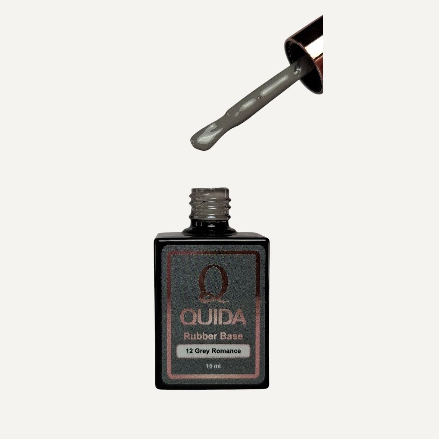 Quida Rubber Base 012 - Grey Romance Grijs - 15 ml