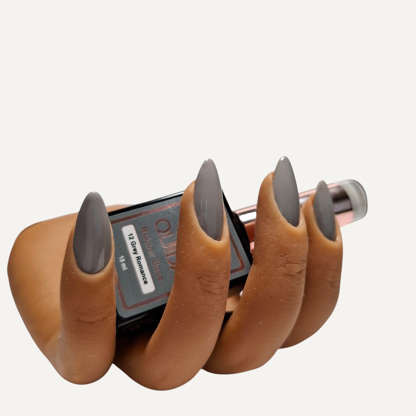 Quida Rubber Base 012 - Grey Romance Grijs - 15 ml