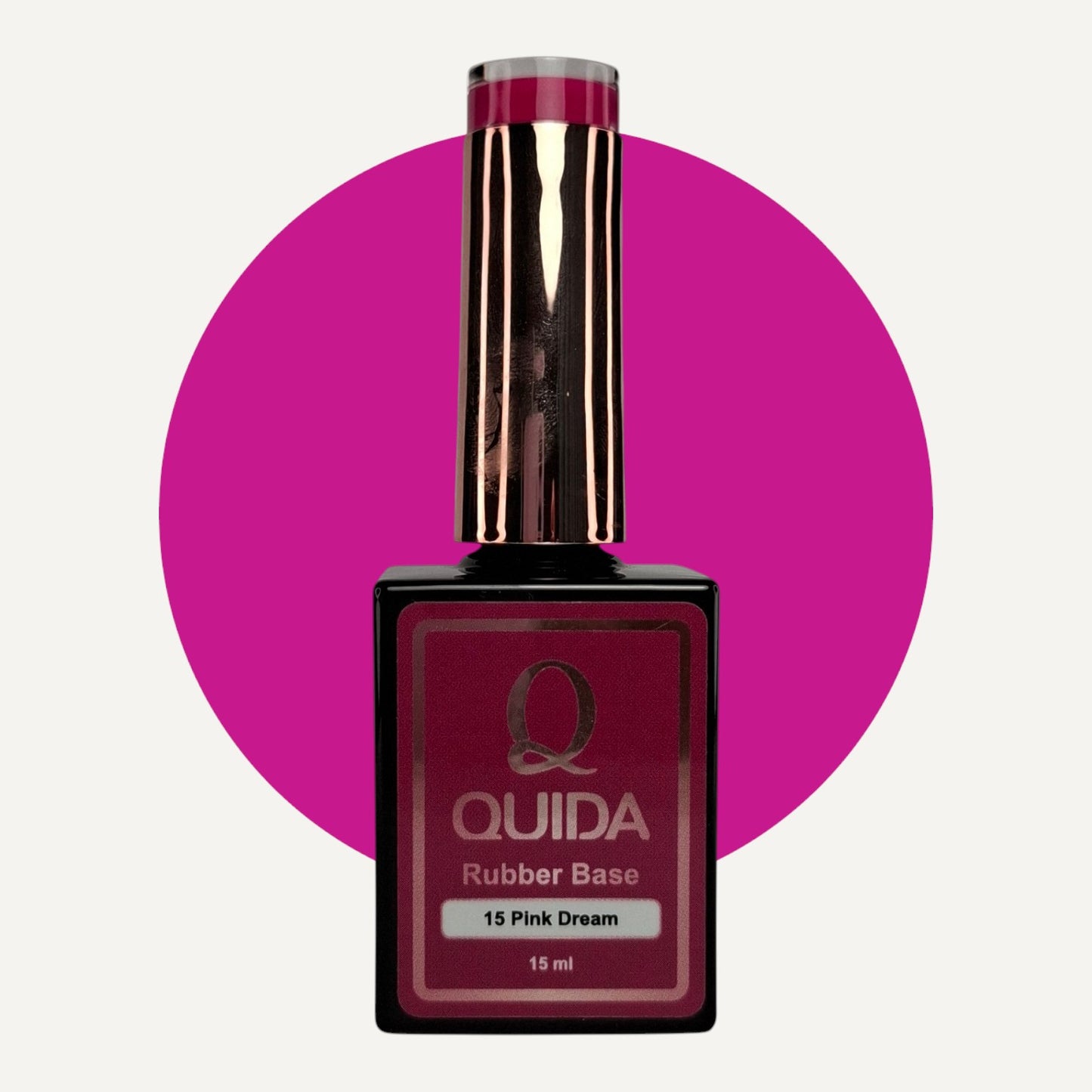 Quida Rubber Base 015 - Pink Dream Magenta Roze - 15 ml