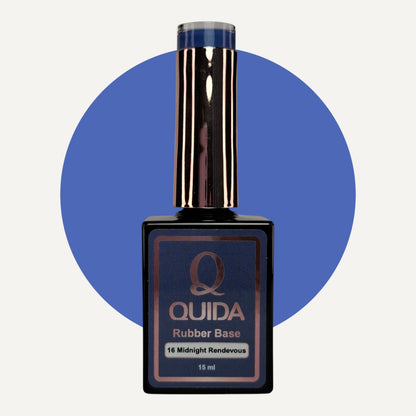 Quida Rubber Base 016 - Midnight Rendevous Marine Blauw - 15 ml