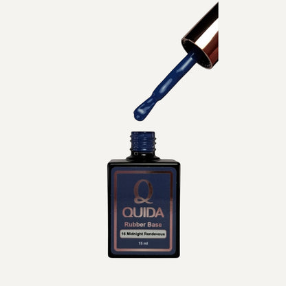 Quida Rubber Base 016 - Midnight Rendevous Marine Blauw - 15 ml