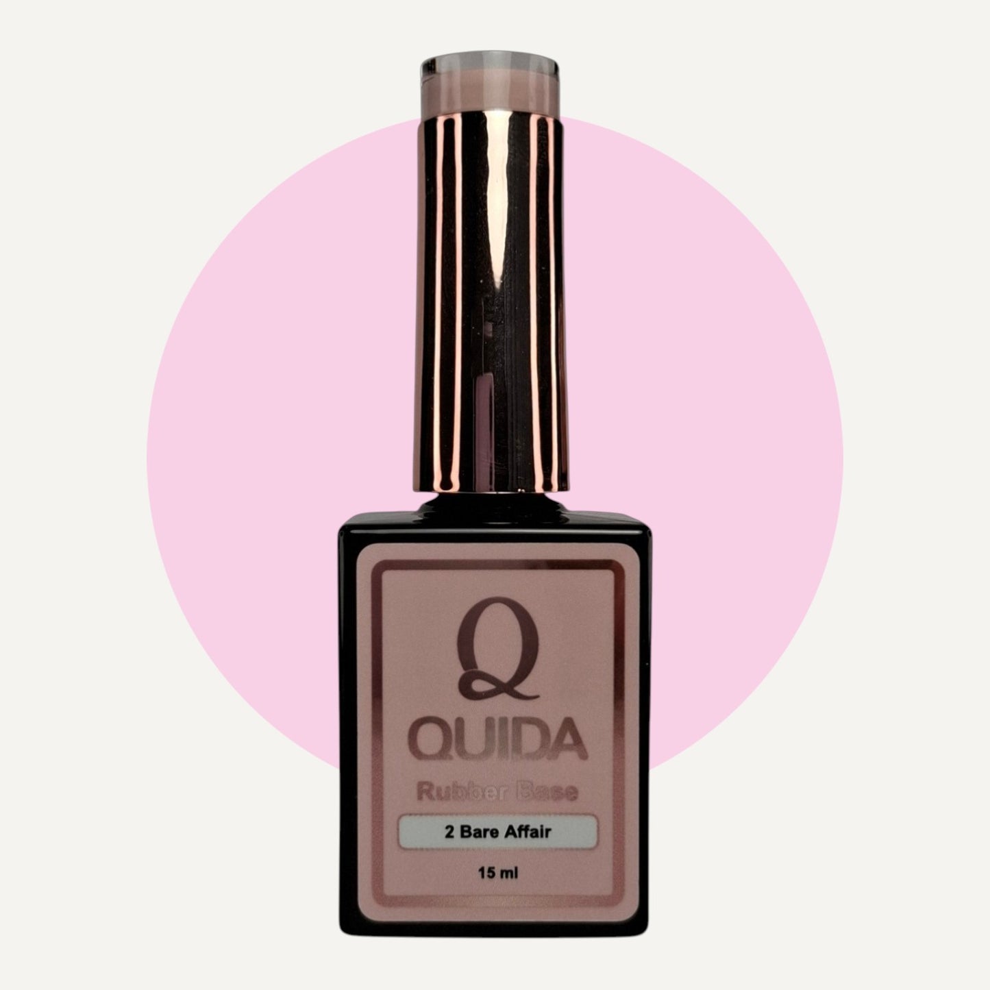 Quida Rubber Base 002 - Bare Affair Nude Roze - 15 ml