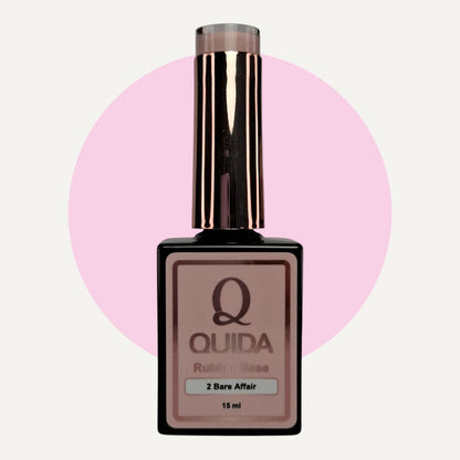 Quida Rubber Base 002 - Bare Affair Nude Roze - 15 ml