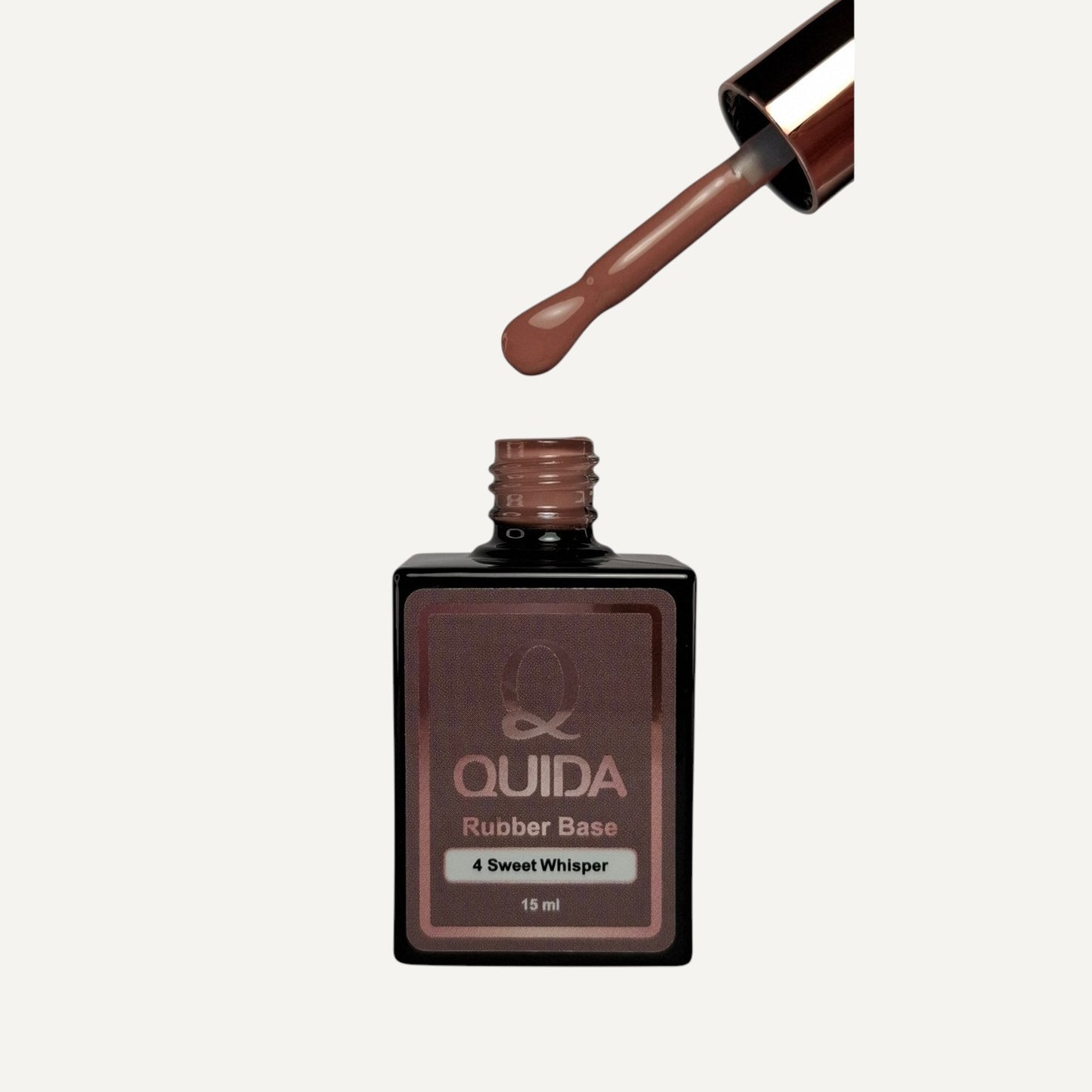 Quida Rubber Base 004 - Sweet Whisper Roze Bruin - 15 ml