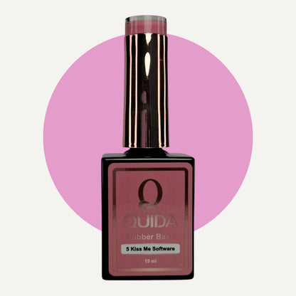 Quida Rubber Base 005 - Kiss Me Software Warm Roze - 15 ml
