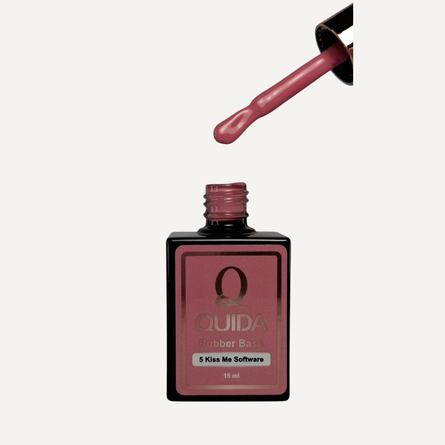Quida Rubber Base 005 - Kiss Me Software Warm Roze - 15 ml