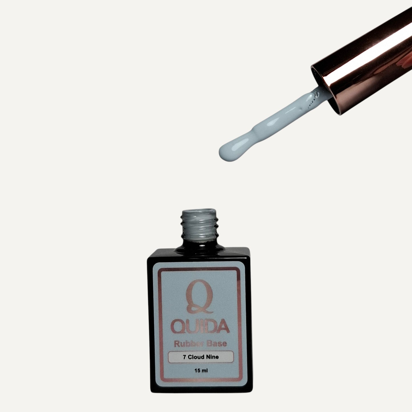 Quida Rubber Base 007 - Cloud Nine IJsblauw Grijs - 15 ml