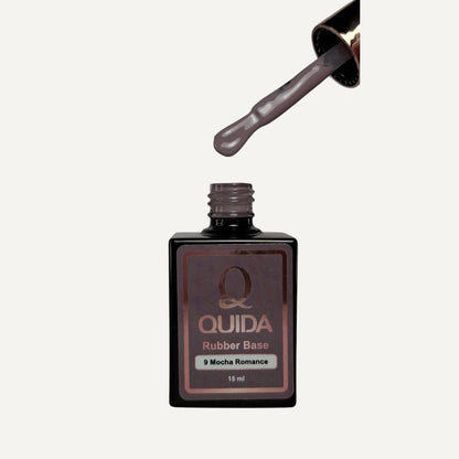 Quida Rubber Base 009 - Mocha Romance Grijspaars - 15 ml