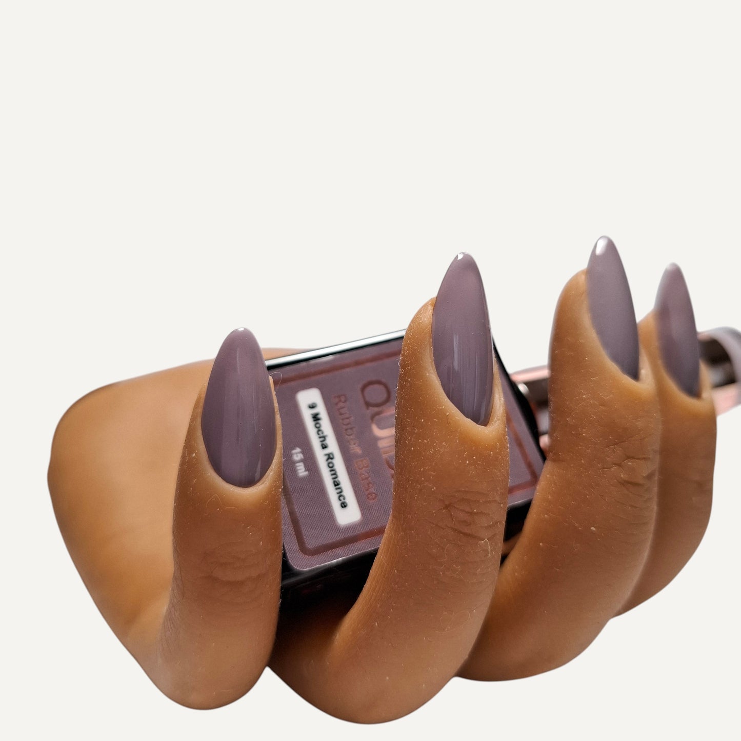 Quida Rubber Base 009 - Mocha Romance Grijspaars - 15 ml