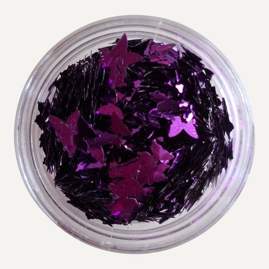 Nail Art Vlinder Paillettes 24 Paars
