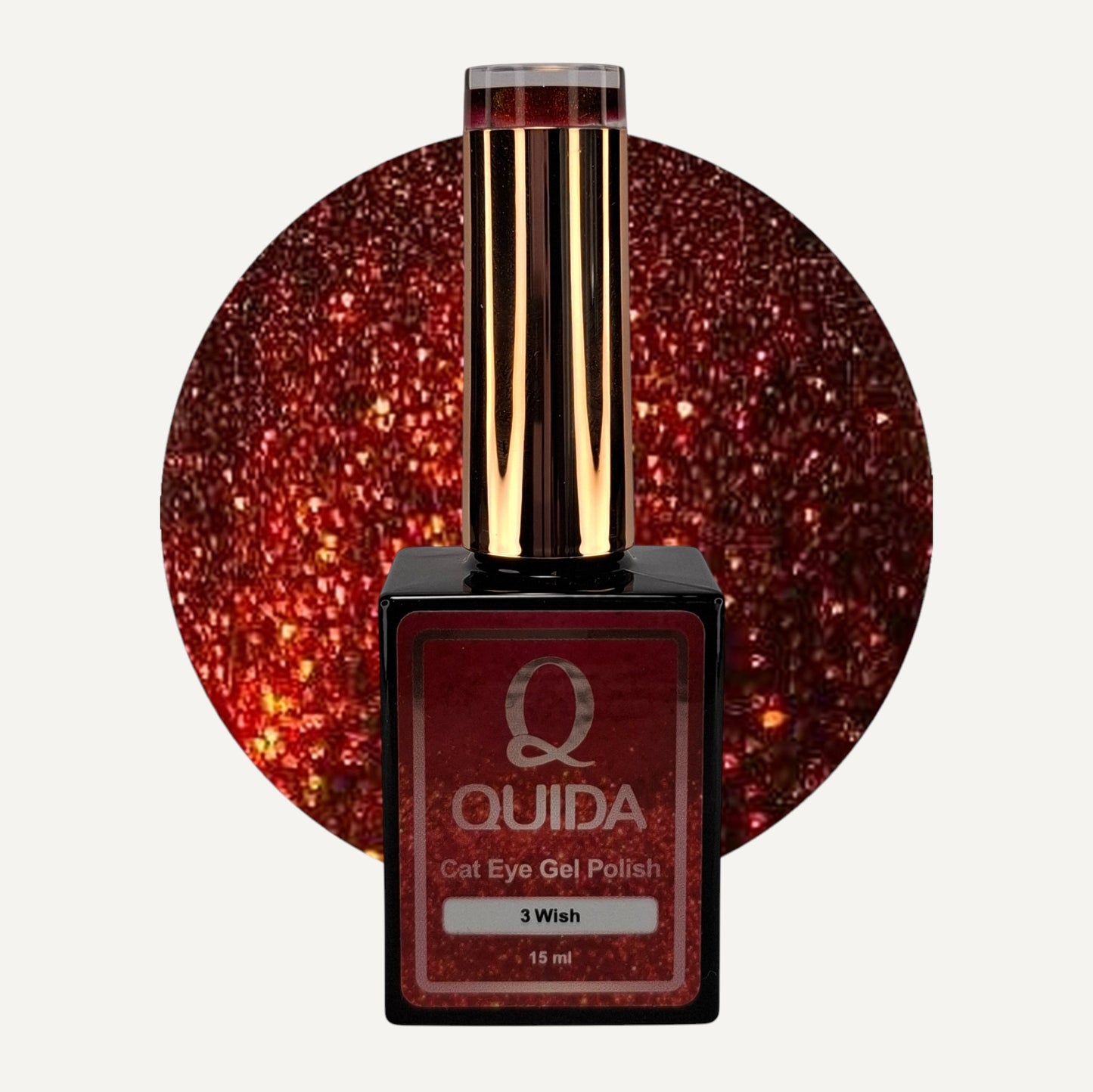 Quida Cat Eye Gel Polish 3 - Wish Rood - 15 ml