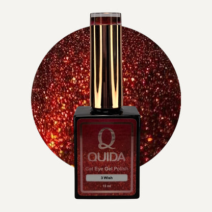 Quida Cat Eye Gel Polish 3 - Wish Rood - 15 ml