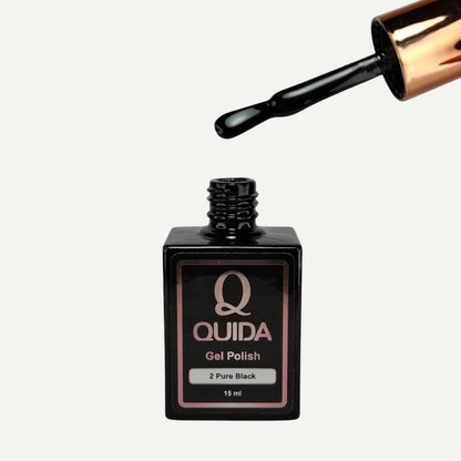 Quida Gel Polish 002 - Pure Black Zwart - 15 ml