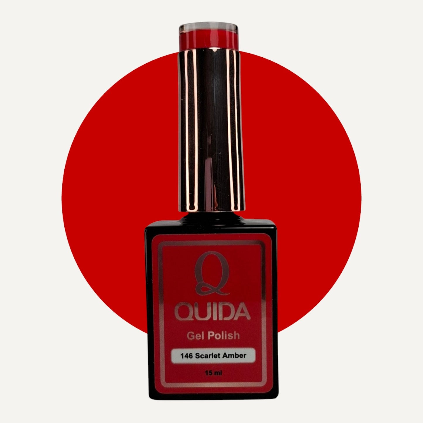 Quida Gel Polish 146 - Scarlet Amber Rood - 15 ml