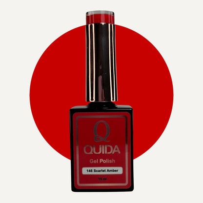 Quida Gel Polish 146 - Scarlet Amber Rood - 15 ml