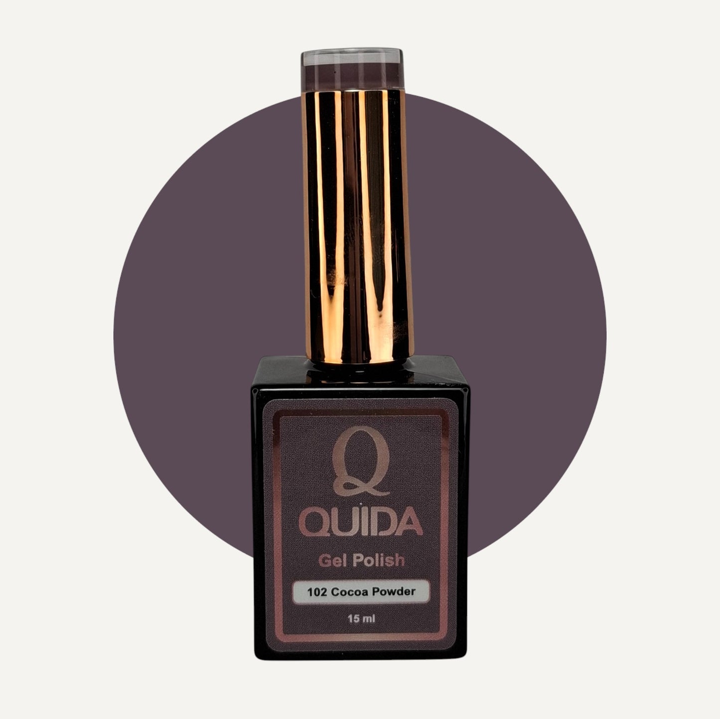 Quida Gel Polish 102 - Cocoa Powder Paars - 15 ml