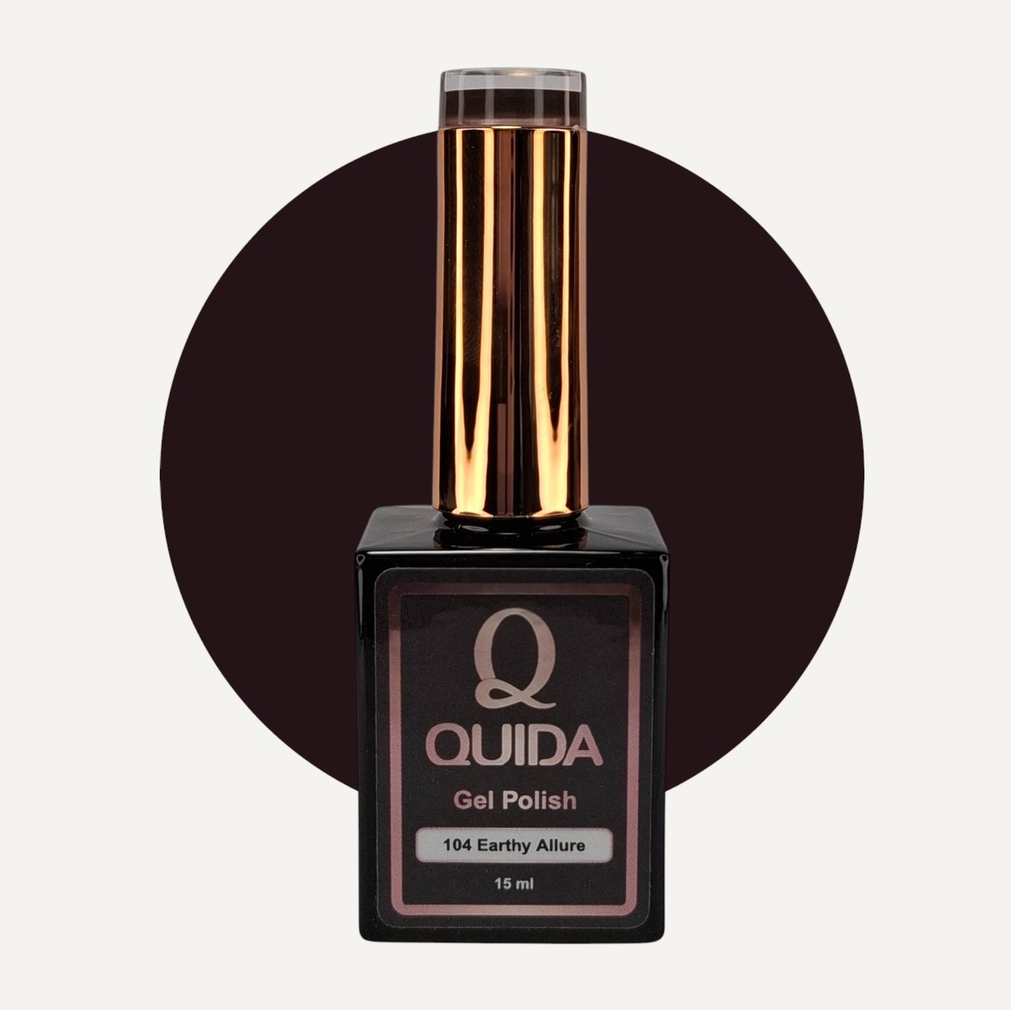 Quida Gel Polish 104 - Earthy Allure Bruin - 15 ml