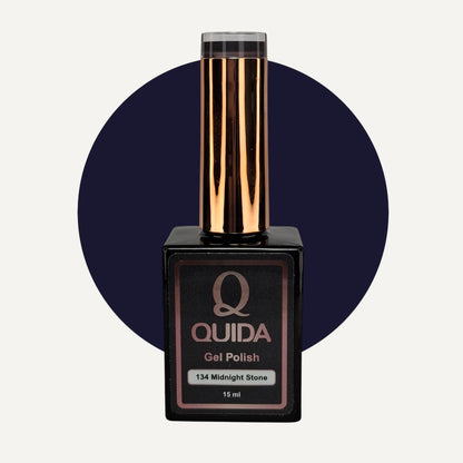Quida Gel Polish 134 - Midnight Stone Paars - 15 ml