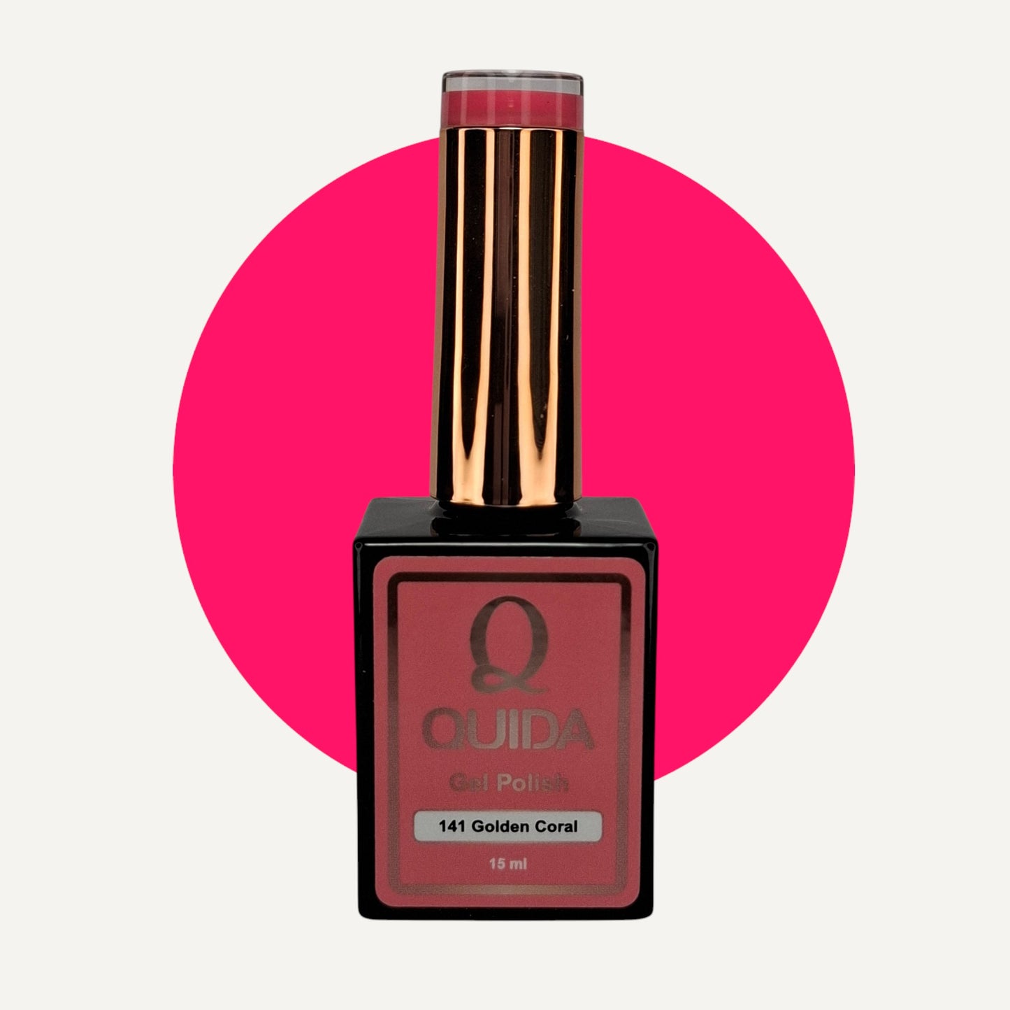 Quida Gel Polish 141 - Golden Coral Roze - 15 ml