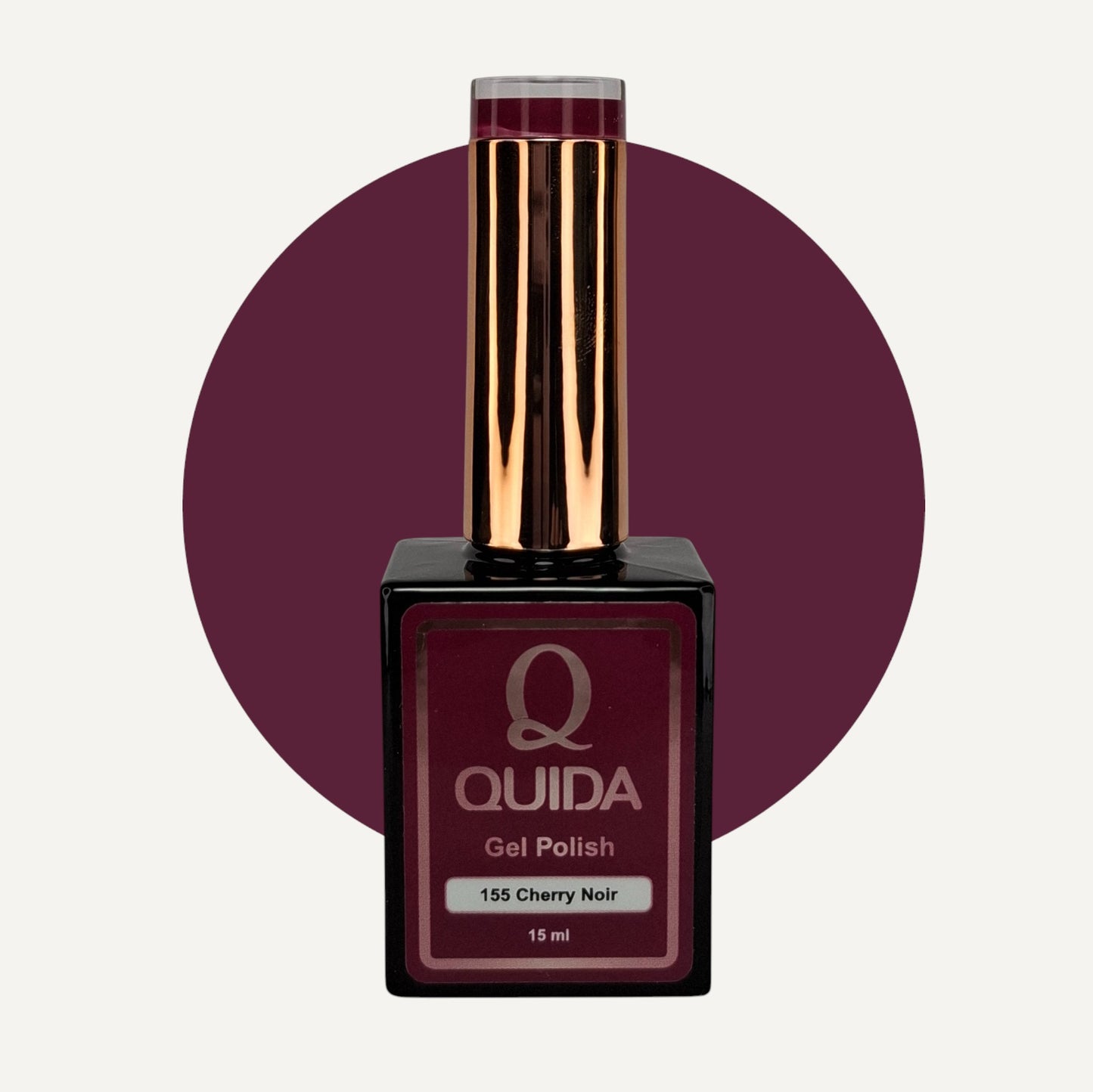 Quida Gel Polish 155 - Cherry Noir Rood - 15 ml