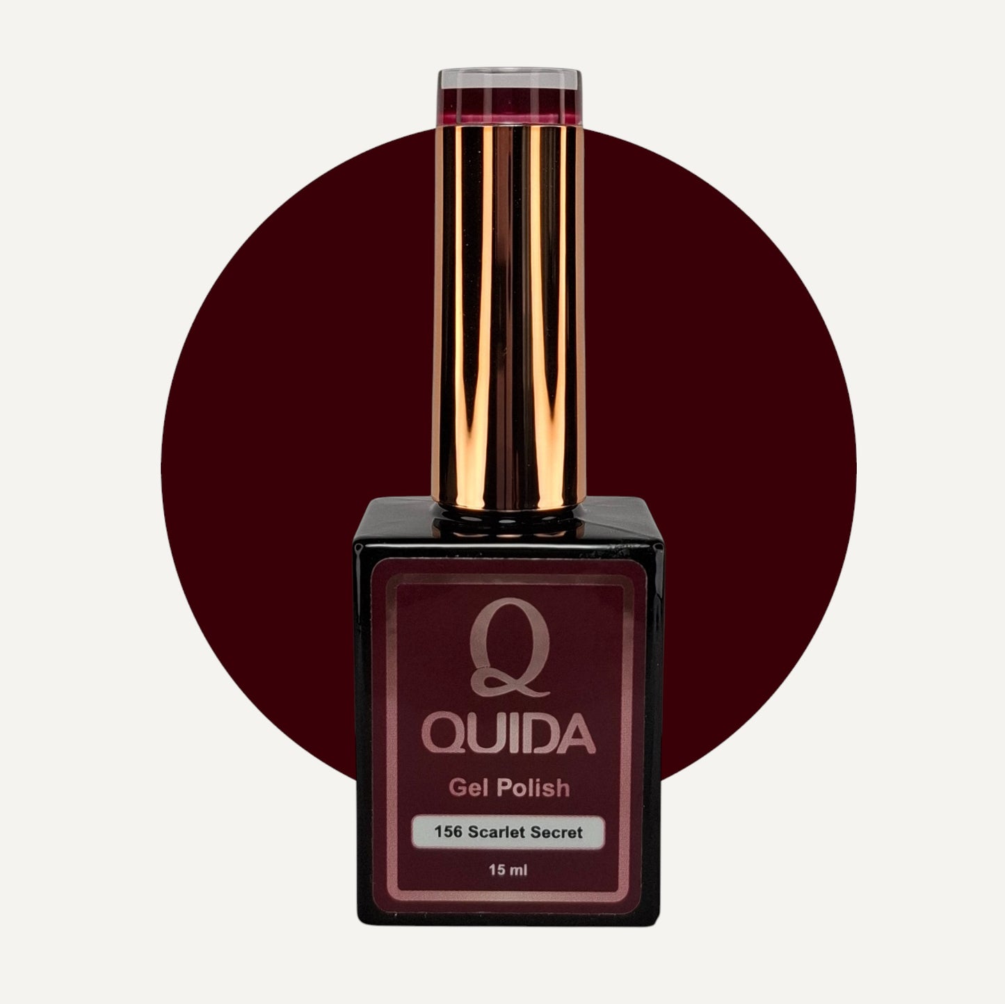 Quida Gel Polish 156 - Scarlet Secret Donkerrood - 15 ml
