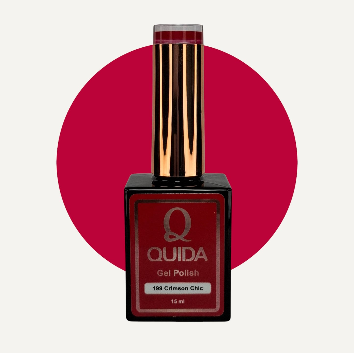 Quida Gel Polish 199 - Crimson Chic Rood - 15 ml
