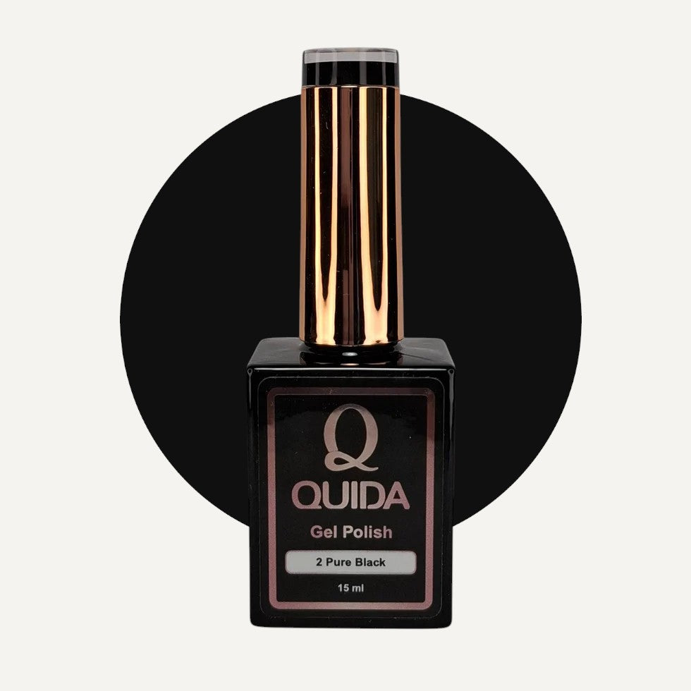 Quida Gel Polish 002 - Pure Black Zwart - 15 ml