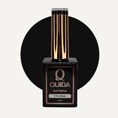 Quida Gel Polish 002 - Pure Black Zwart - 15 ml