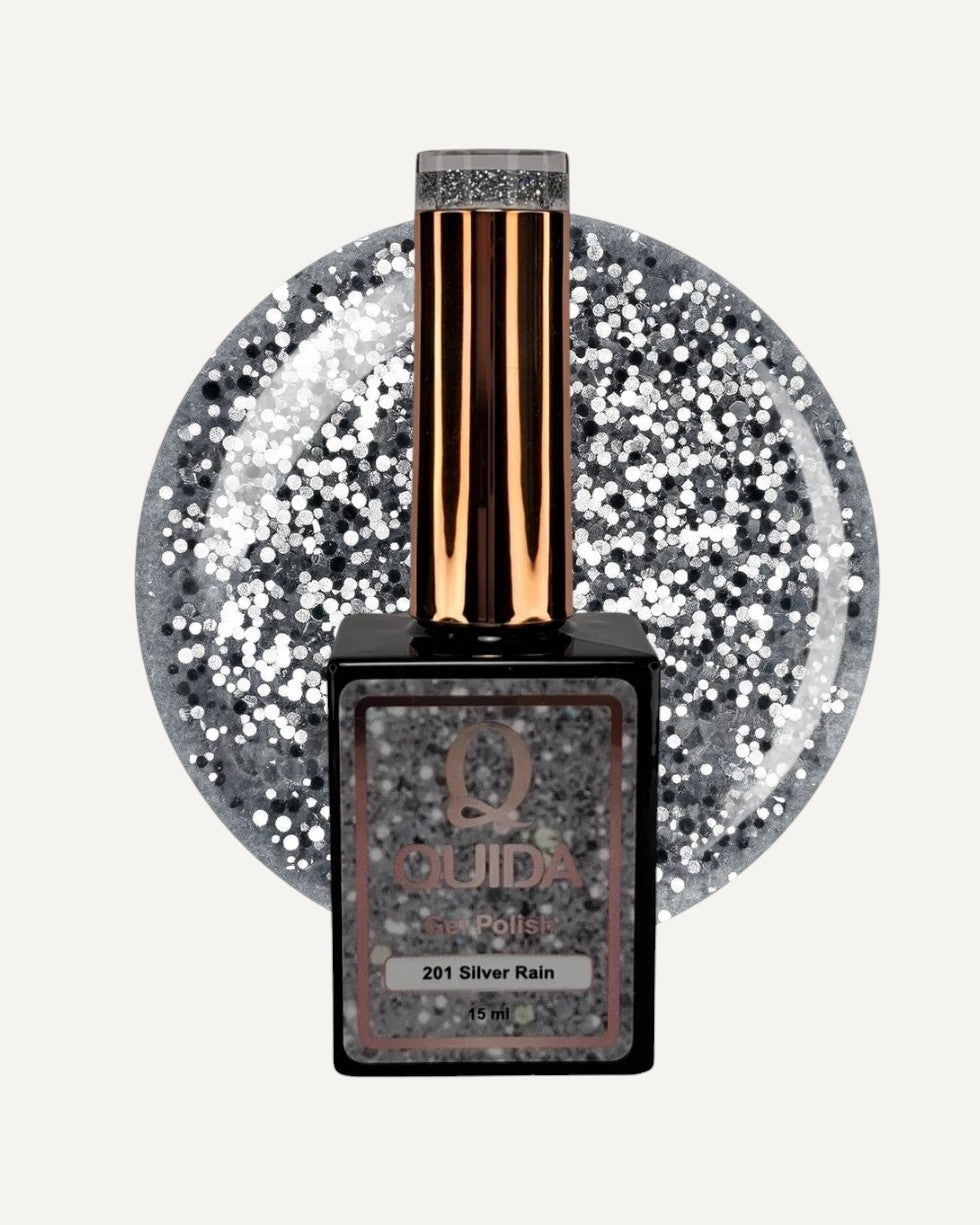 Quida Gel Polish 201 - Silver Rain Zilver - 15 ml