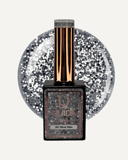Quida Gel Polish 201 - Silver Rain Zilver - 15 ml