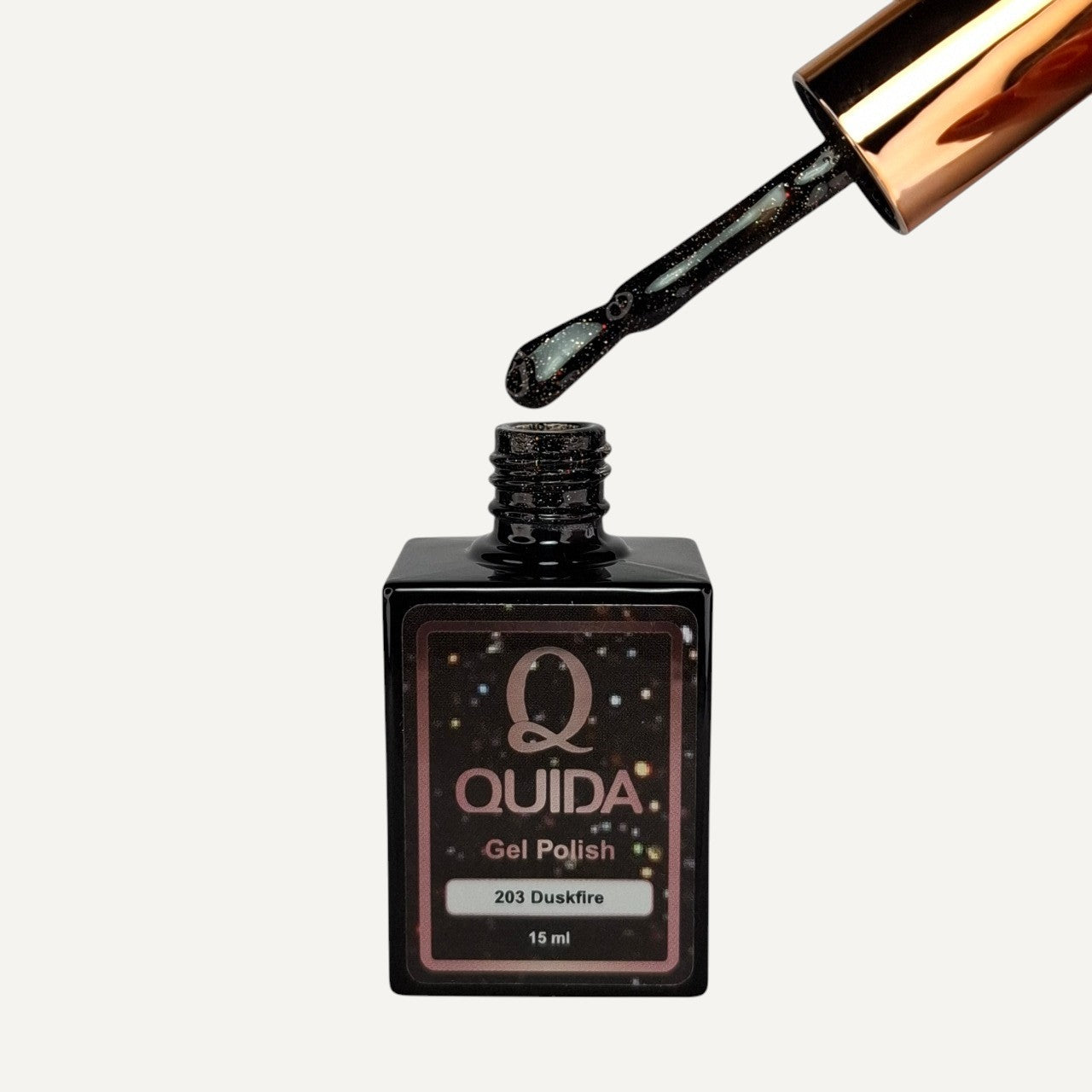 Quida Gel Polish 203 - Dusk Fire Zwart - 15 ml