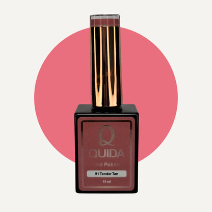 Quida Gel Polish 091 - Tender Tan Nude - 15 ml