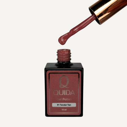 Quida Gel Polish 091 - Tender Tan Nude - 15 ml