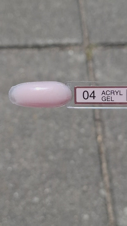 Quida Acrylgel 4 Talula - zachtroze nude acrylgel tube 60gr in het zonlicht, textuur en consistentie zichtbaar