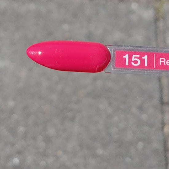 Quida Gelpolish 151 Red Obsession - diep warm framboosrode gelpolish aangebracht op nagels, 15ml