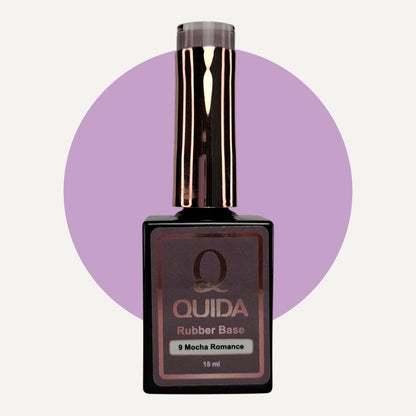 Quida Rubber Base 009 - Mocha Romance Grijspaars - 15 ml